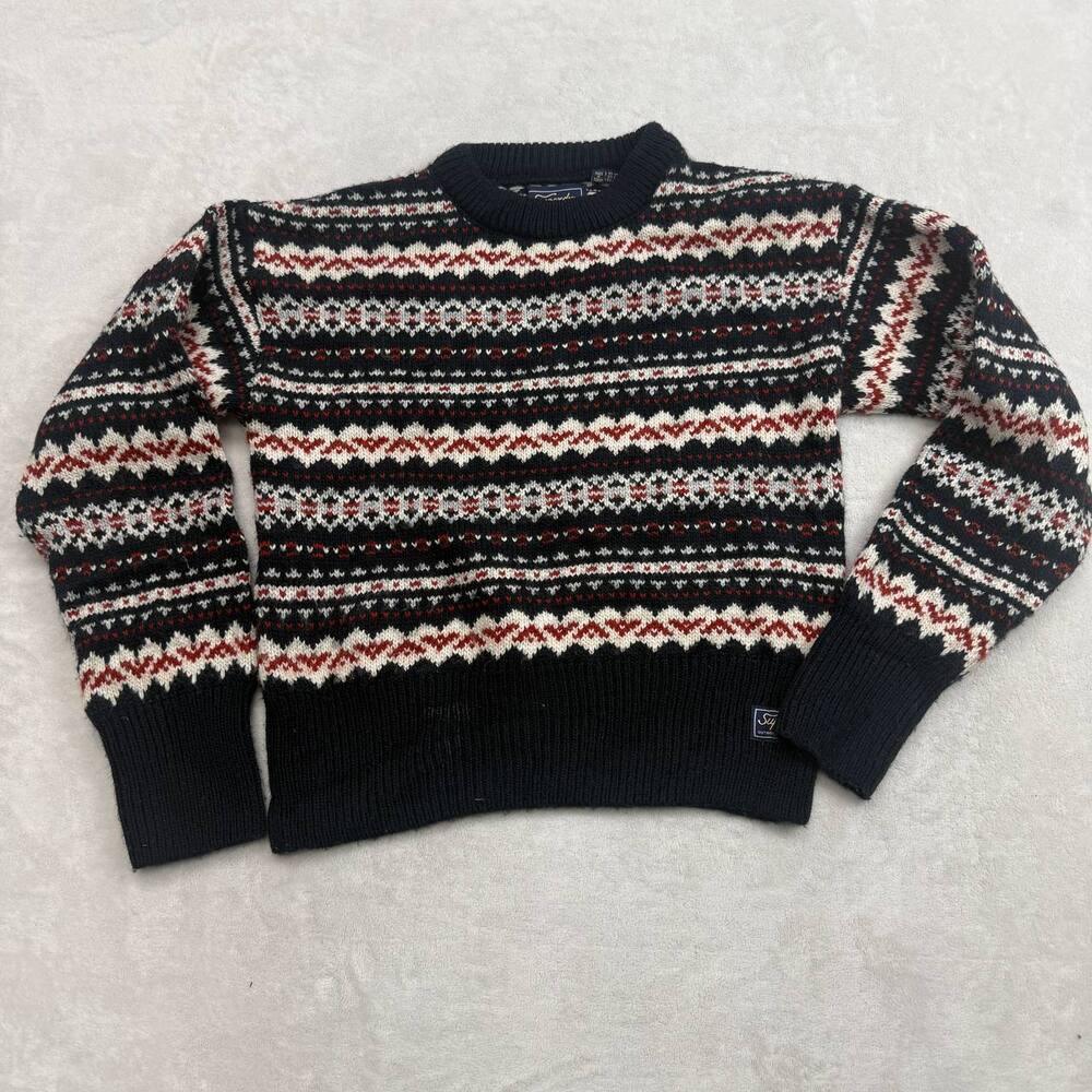 Superdry Outdoor Outfitter Women's Sweater Multi Size 12 Fair Isle Knit Wool Mix